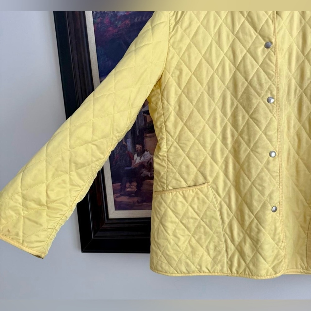 Burberry Yellow Quilted Jacket M - Picture 6 of 11